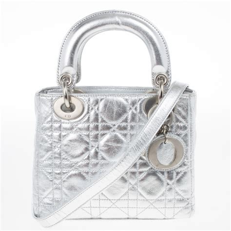 lady dior micro silver|lady dior small dimension.